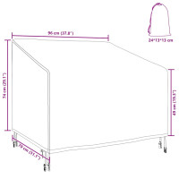 Produktbild för Fodral för trädgårdsstol Svart 96 x 79 x 74 cm 210D Oxford Tyg
