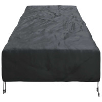 Produktbild för Utomhusmöbelöverdrag Svart 203 x 81 x 63 cm 600D Oxford Tyg