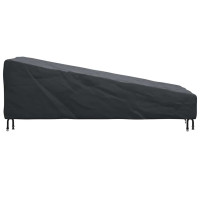 Produktbild för Utomhusmöbelöverdrag Svart 210 x 80 x 75 cm 420D Oxford tyg