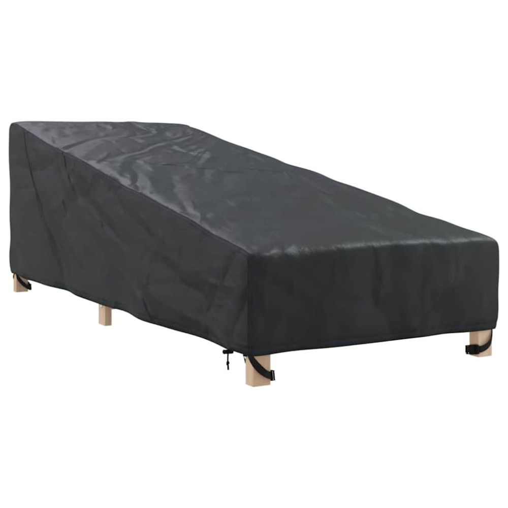 Produktbild för Utomhusmöbelöverdrag Svart 210 x 80 x 75 cm 600D Oxford Tyg