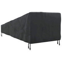 Produktbild för Utomhusmöbelöverdrag Svart 210 x 80 x 75 cm 600D Oxford Tyg