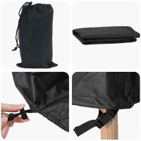 Produktbild för Utomhusmöbelöverdrag Svart 210 x 80 x 75 cm 600D Oxford Tyg