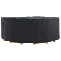 Produktbild för Möbelöverdrag Svart 244 x 244 x 71 cm 210D Oxford Tyg