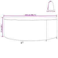 Produktbild för Möbelöverdrag Svart 244 x 244 x 71 cm 600D Oxford Tyg