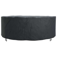 Produktbild för Möbelöverdrag Svart 244 x 244 x 85 cm 420D Oxford Tyg