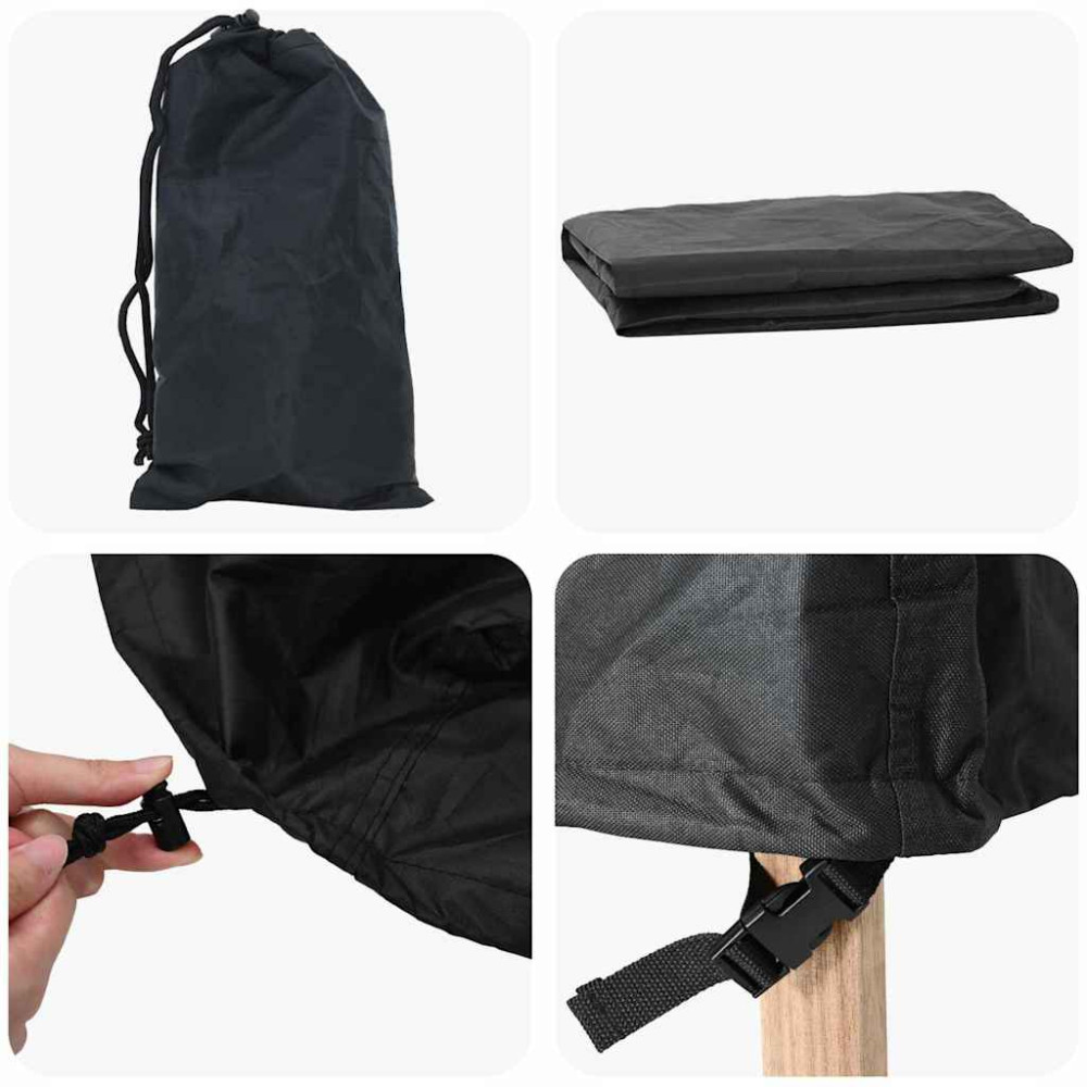 Produktbild för Möbelöverdrag Svart 244 x 244 x 85 cm 420D Oxford Tyg