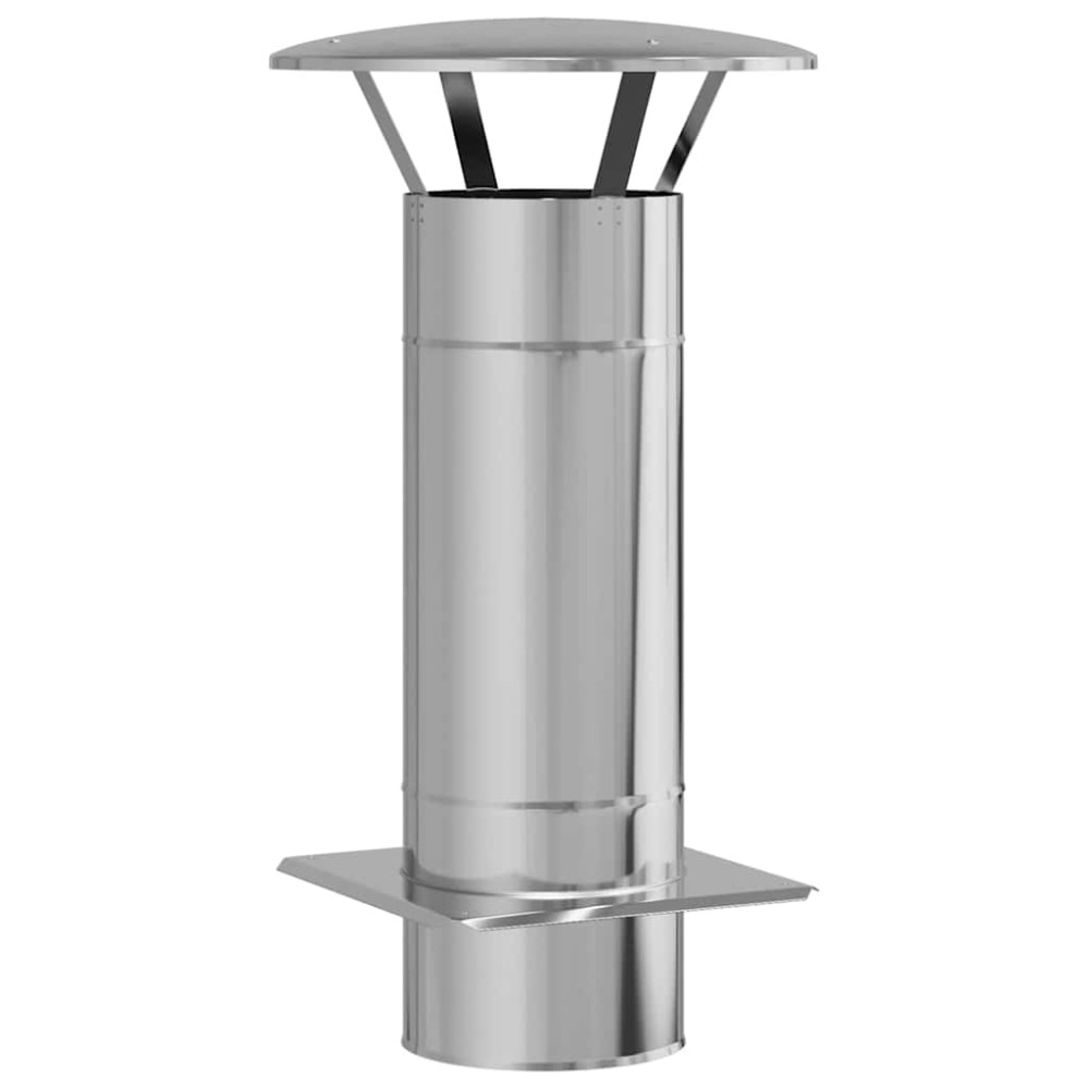 Produktbild för Skorstensextension Silver 35 x 35 x 65 cm Rostfritt stål