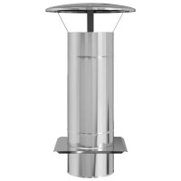 Produktbild för Skorstensextension Silver 35 x 35 x 65 cm Rostfritt stål