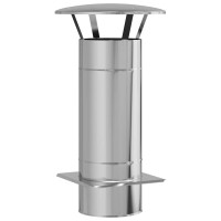 Produktbild för Skorstensextension Silver 35 x 35 x 65 cm Rostfritt stål