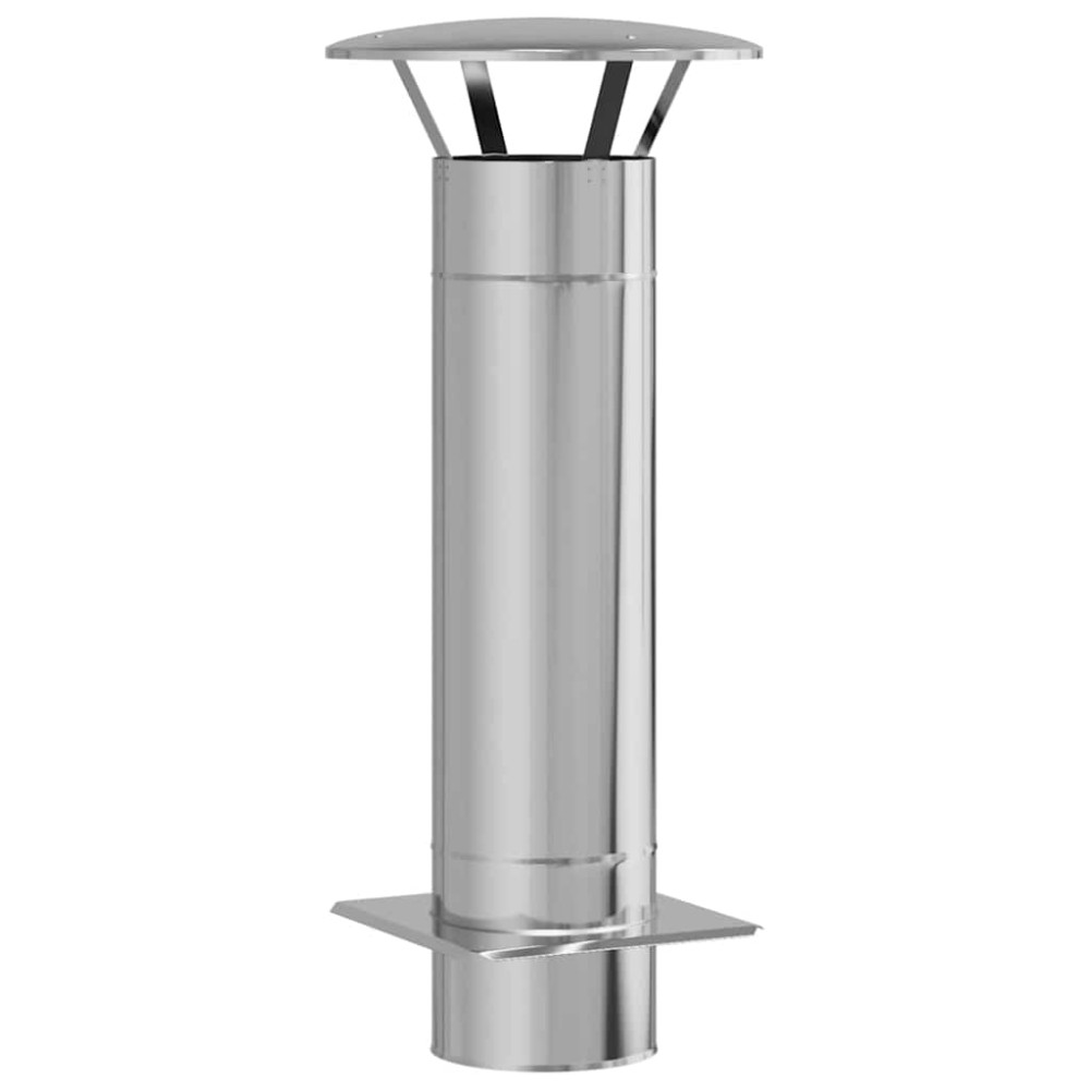 Produktbild för Skorstensextension Silver 35 x 35 x 82 cm Rostfritt stål