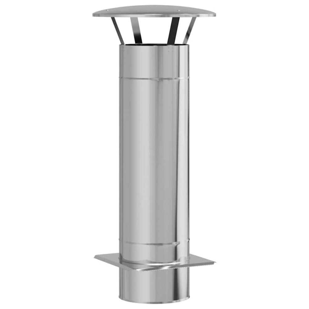 Produktbild för Skorstensextension Silver 35 x 35 x 82 cm Rostfritt stål