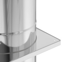 Produktbild för Skorstensextension Silver 35 x 35 x 82 cm Rostfritt stål