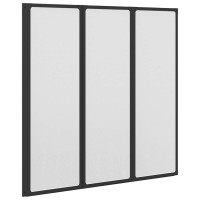 Produktbild för Duschvägg Svart 120 x 2 x 117 cm Aluminium och PP