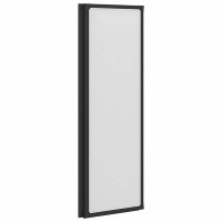 Produktbild för Duschvägg Svart 120 x 2 x 117 cm Aluminium och PP