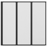 Produktbild för Duschvägg Svart 120 x 2 x 117 cm Aluminium och PP