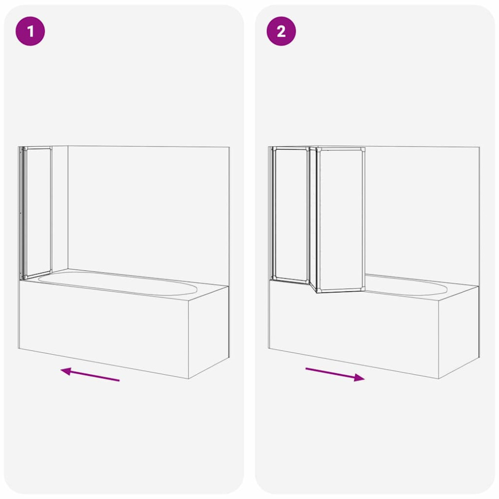 Produktbild för Duschvägg Svart 120 x 2 x 117 cm Aluminium och PP