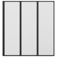 Produktbild för Duschvägg Svart 132 x 2 x 140 cm Aluminium och PP