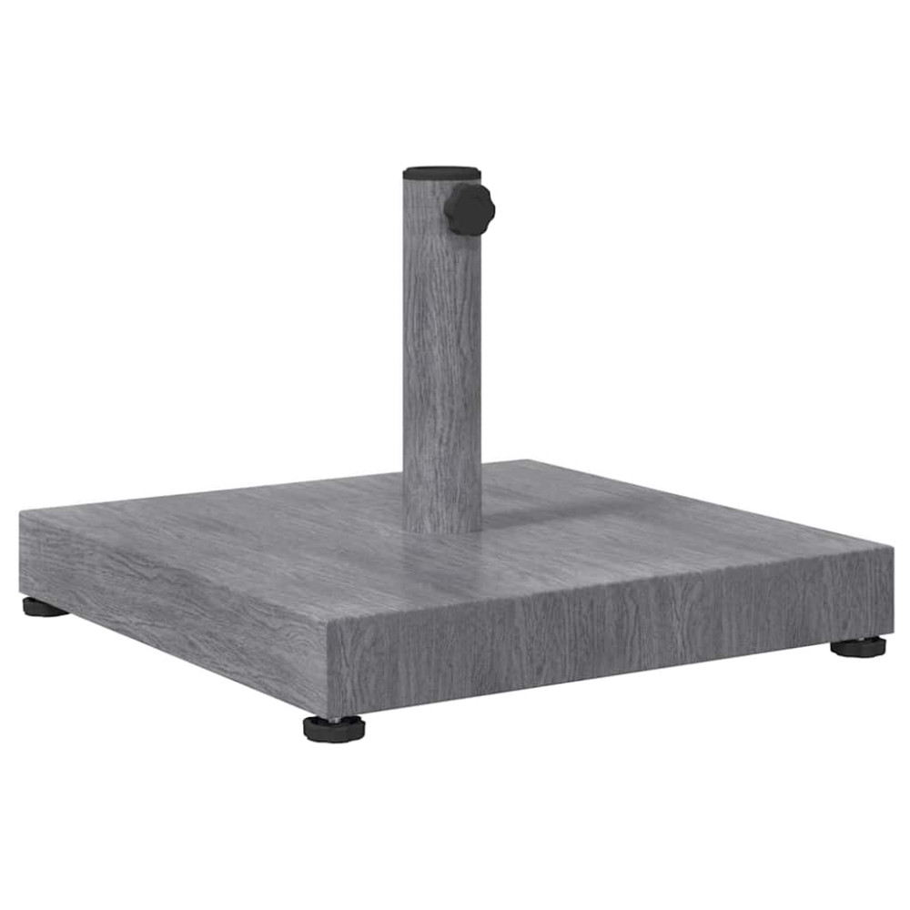 Produktbild för Parasollfot Mörk Grå Trälook 45 x 45 x 31,5 cm
