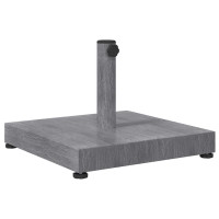 Produktbild för Parasollfot Mörk Grå Trälook 45 x 45 x 31,5 cm