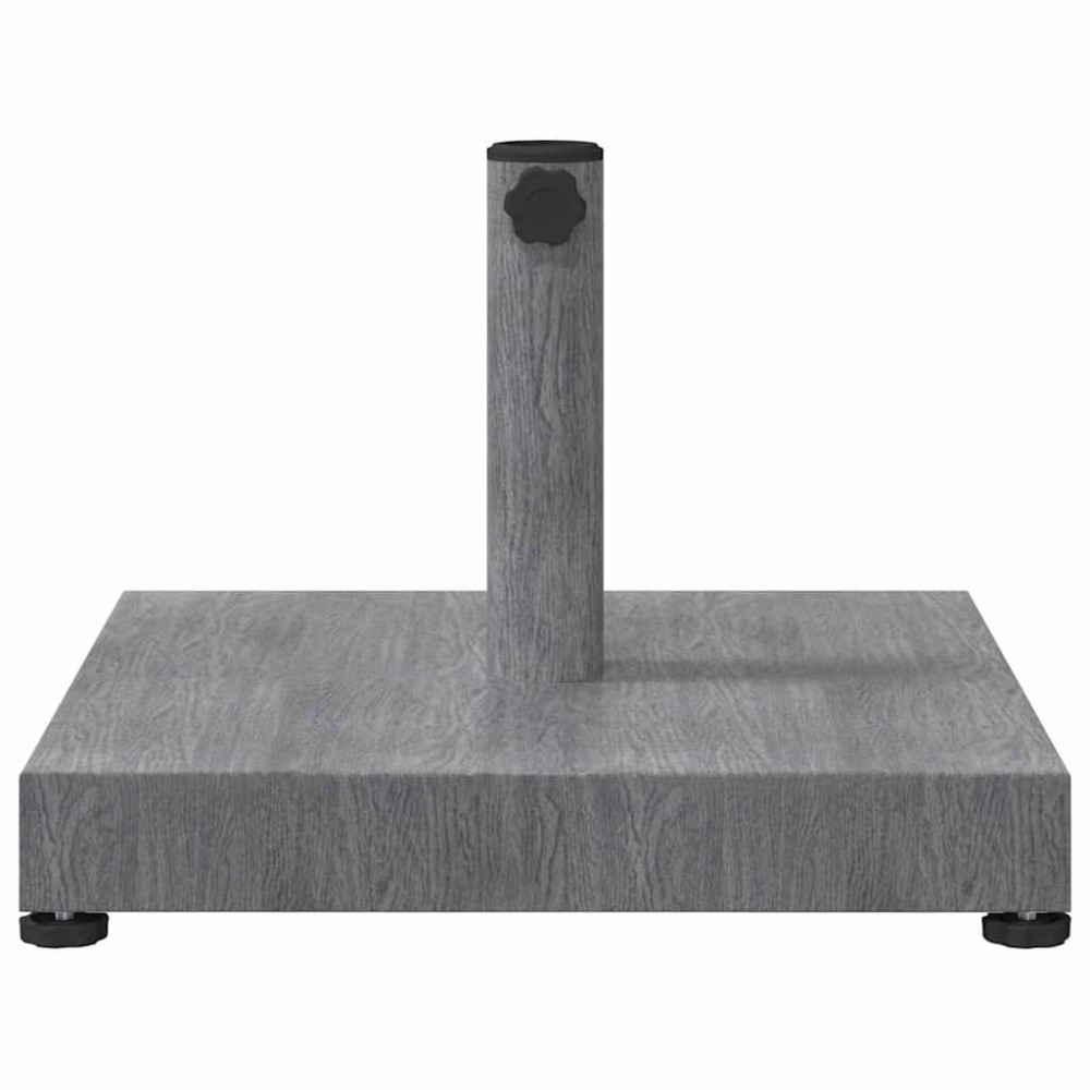 Produktbild för Parasollfot Mörk Grå Trälook 45 x 45 x 31,5 cm