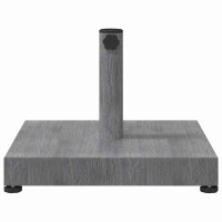 Produktbild för Parasollfot Mörk Grå Trälook 45 x 45 x 31,5 cm