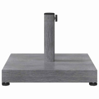 Produktbild för Parasollfot Mörk Grå Trälook 45 x 45 x 31,5 cm