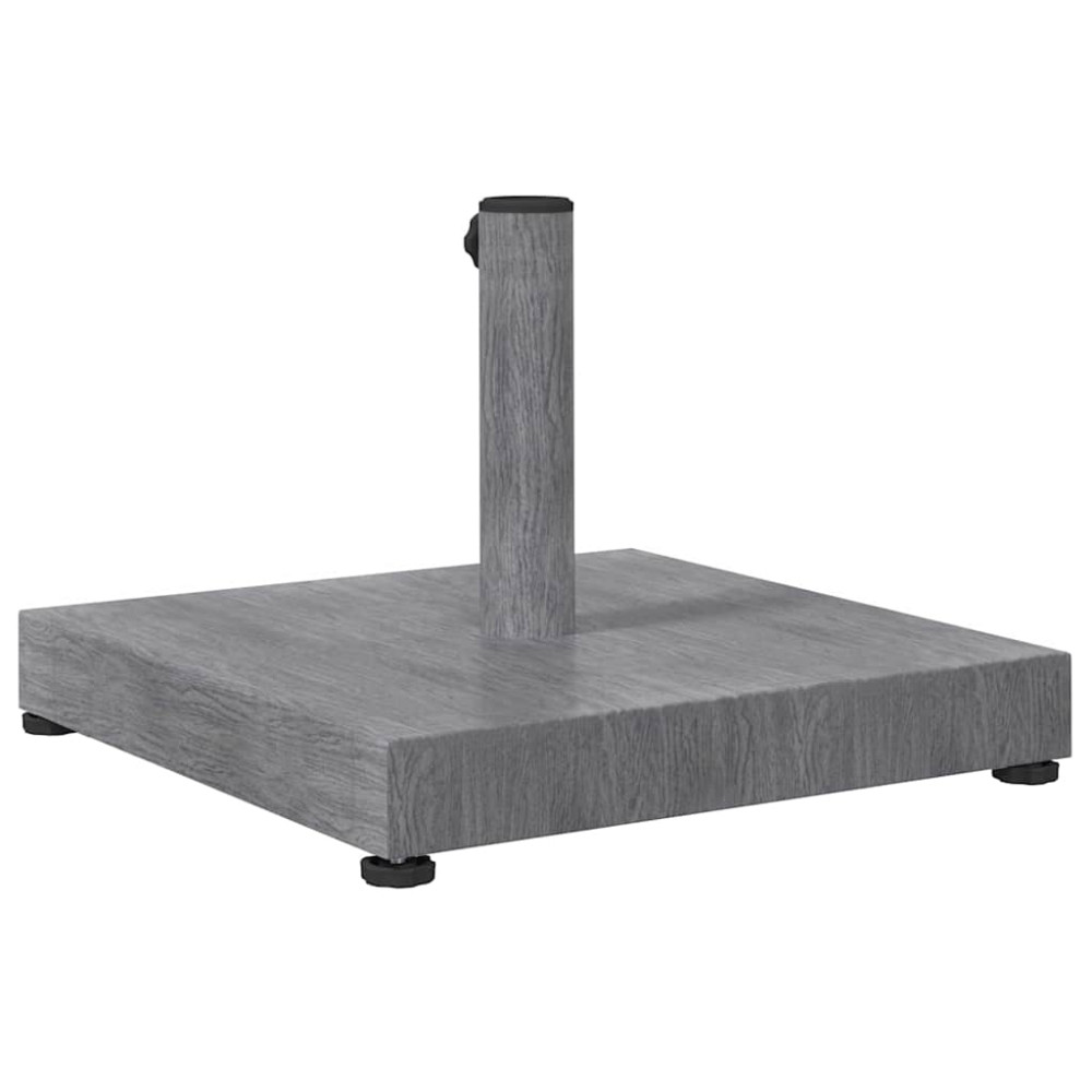 Produktbild för Parasollfot Mörk Grå Trälook 45 x 45 x 31,5 cm
