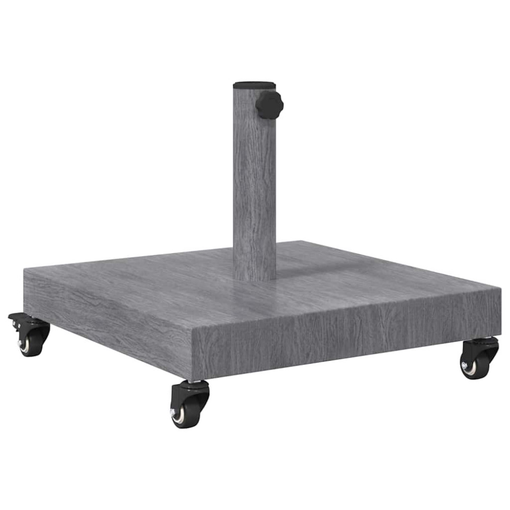 Produktbild för Parasollfot Mörk Grå Trälook 45 x 45 x 31,5 cm