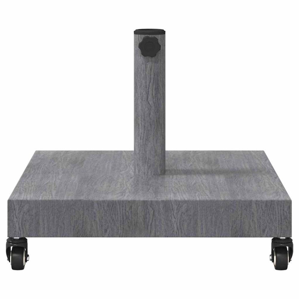 Produktbild för Parasollfot Mörk Grå Trälook 45 x 45 x 31,5 cm