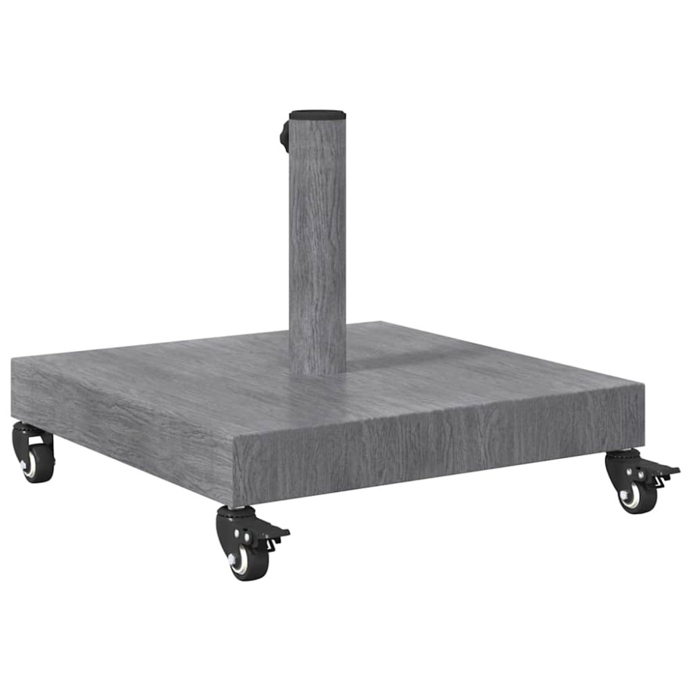 Produktbild för Parasollfot Mörk Grå Trälook 45 x 45 x 31,5 cm