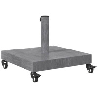Produktbild för Parasollfot Mörk Grå Trälook 45 x 45 x 31,5 cm