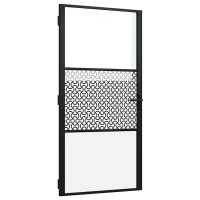Produktbild för Glasdörr Fiskfjäll Svart 102,5 x 3,5 x 201,5 cm Aluminium