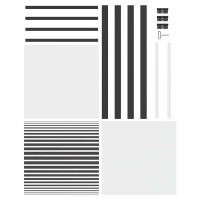 Produktbild för Glasdörr Randig Svart 76 x 3,5 x 201,5 cm Aluminium