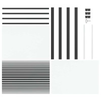 Produktbild för Glasdörr Randig Svart 102,5 x 3,5 x 201,5 cm Aluminium