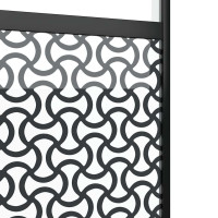 Produktbild för Glasdörr Fiskfjäll Svart 76 x 2 x 205 cm Aluminium