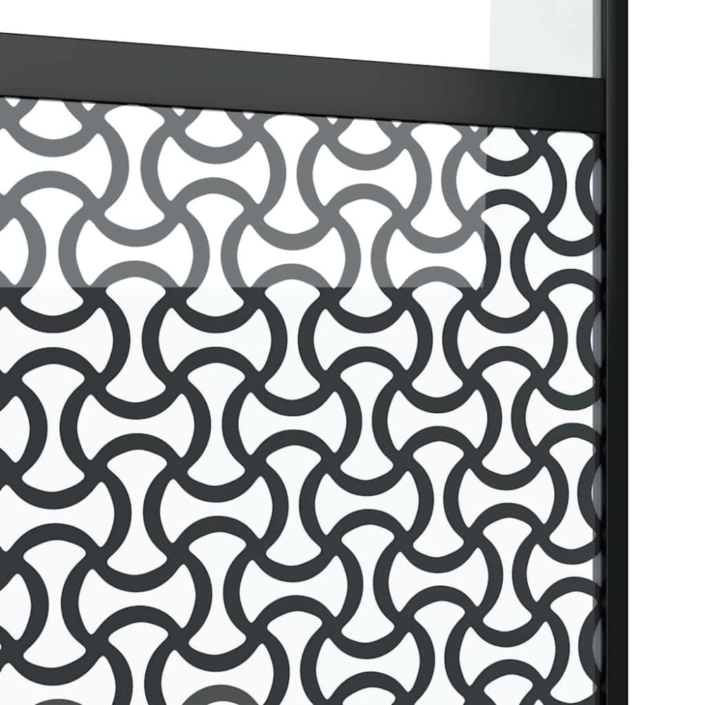 Produktbild för Glasdörr Fiskfjäll Svart 90 x 2 x 205 cm Aluminium