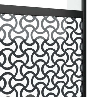 Produktbild för Glasdörr Fiskfjäll Svart 90 x 2 x 205 cm Aluminium