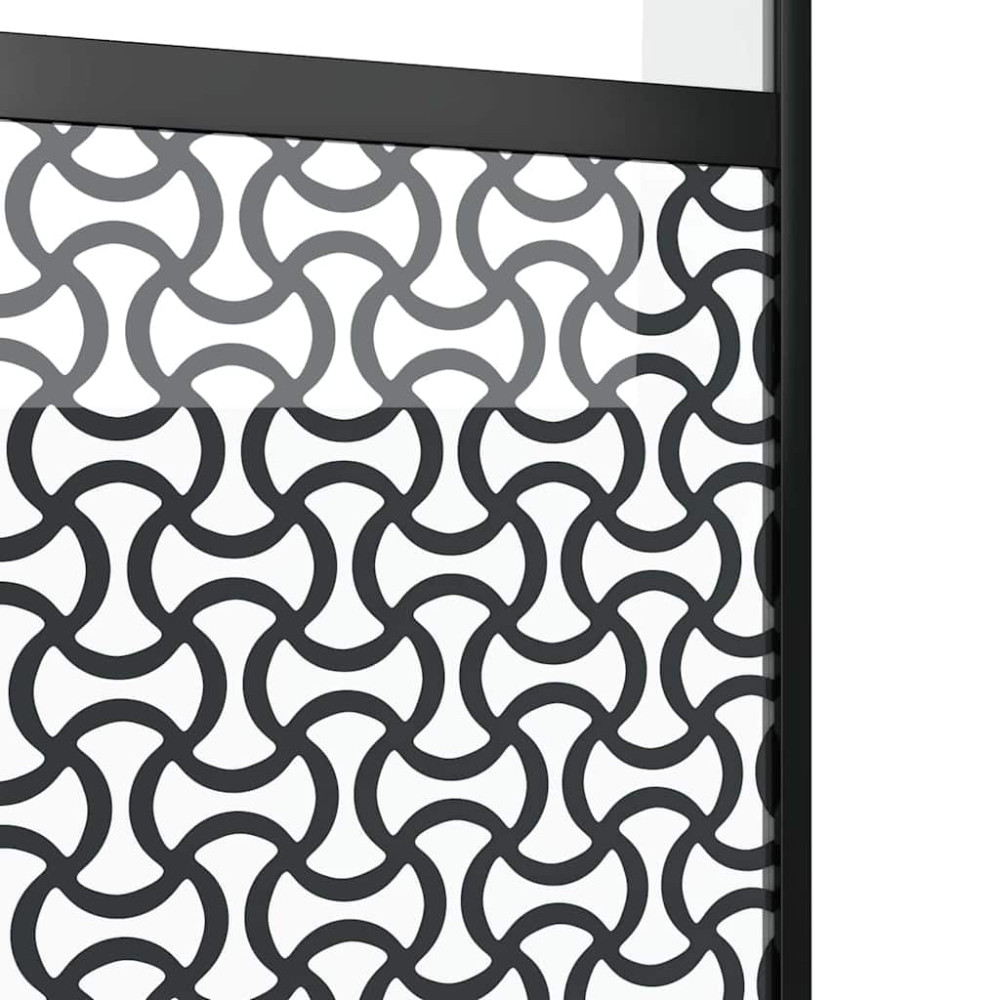 Produktbild för Glasdörr Fiskfjäll Svart 102,5 x 2 x 205 cm Aluminium