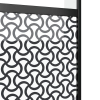 Produktbild för Glasdörr Fiskfjäll Svart 102,5 x 2 x 205 cm Aluminium