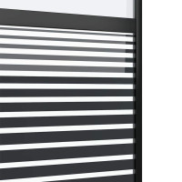 Produktbild för Glasdörr Randig Svart 76 x 2 x 205 cm Aluminium
