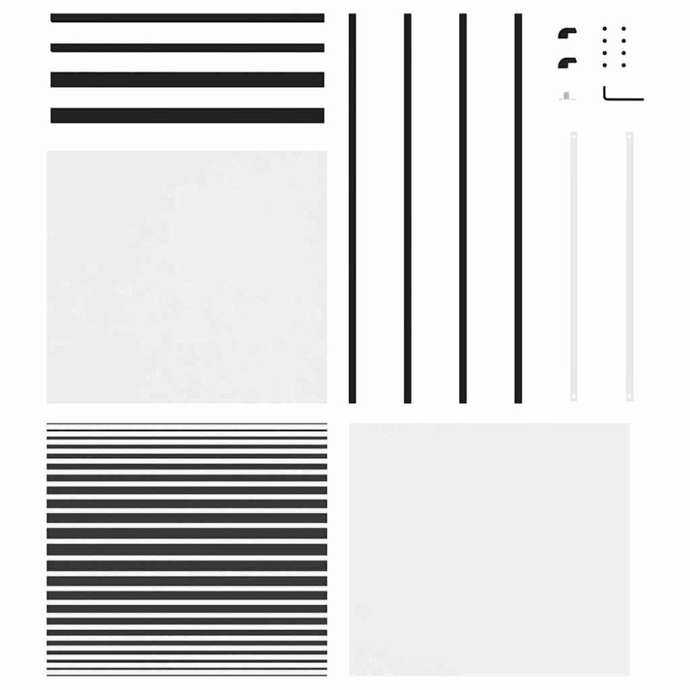 Produktbild för Glasdörr Randig Svart 76 x 2 x 205 cm Aluminium
