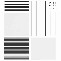 Produktbild för Glasdörr Randig Svart 76 x 2 x 205 cm Aluminium