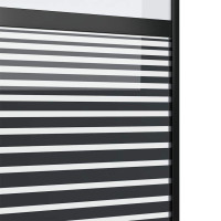 Produktbild för Glasdörr Randig Svart 102,5 x 2 x 205 cm Aluminium