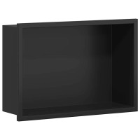 Produktbild för Dusch Nisch Svart 30 x 20 x 9,5 cm Rostfritt stål