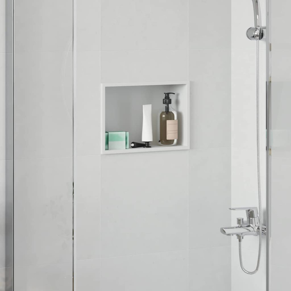 Produktbild för Dusch Nisch Vit 30 x 20 x 9,5 cm Rostfritt stål