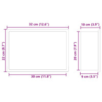 Produktbild för Dusch Nisch Vit 30 x 20 x 9,5 cm Rostfritt stål