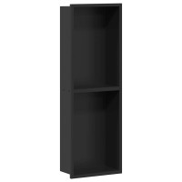 Produktbild för Dusch Nisch Svart 60 x 20 x 9,5 cm Rostfritt stål