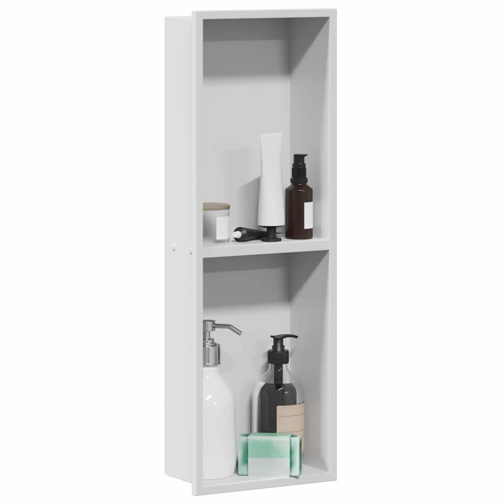 Produktbild för Dusch Nisch Vit 60 x 20 x 9,5 cm Rostfritt stål
