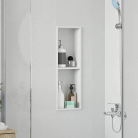 Produktbild för Dusch Nisch Vit 60 x 20 x 9,5 cm Rostfritt stål