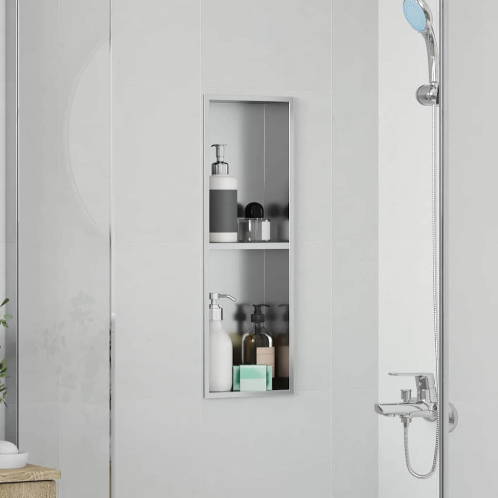 Produktbild för Dusch Nisch Silver 60 x 20 x 9,5 cm Rostfritt stål